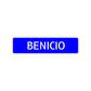 Benicio Street Sign Children Name Room Plate