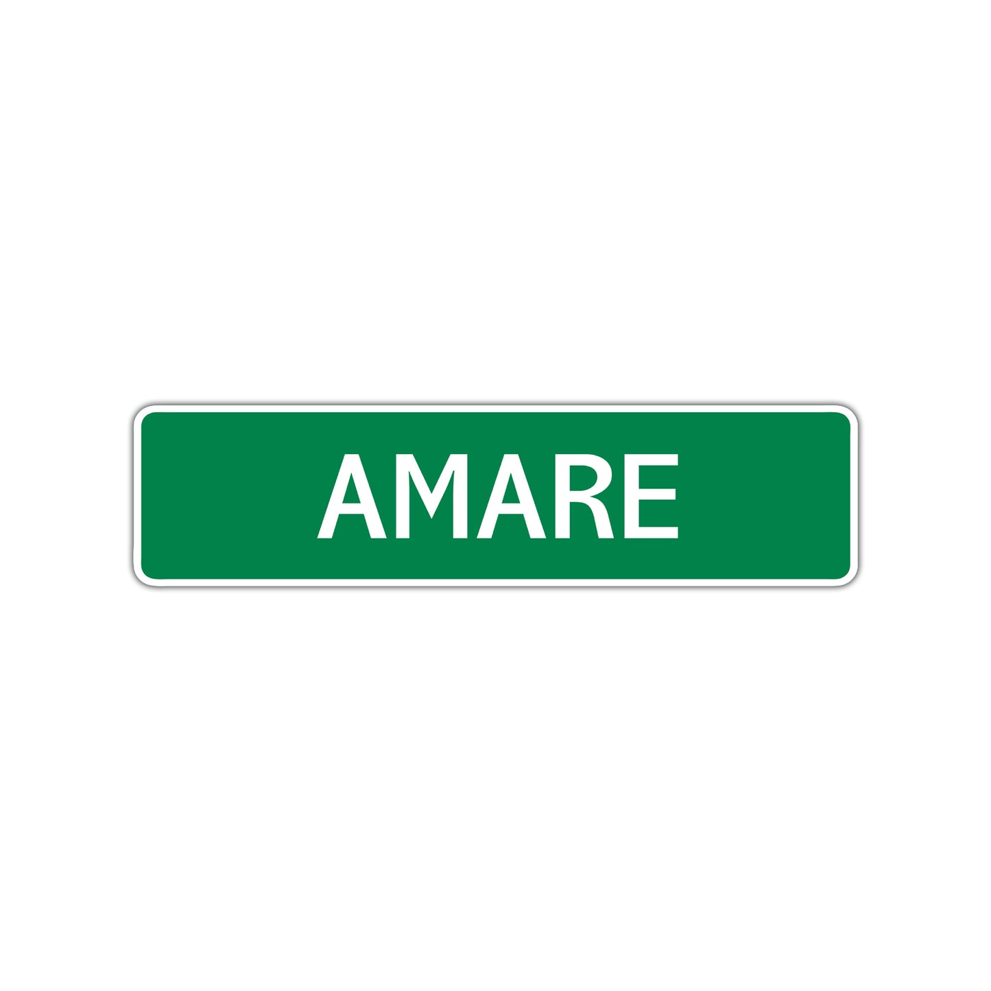 Amare Street Sign Children Name Room Plate
