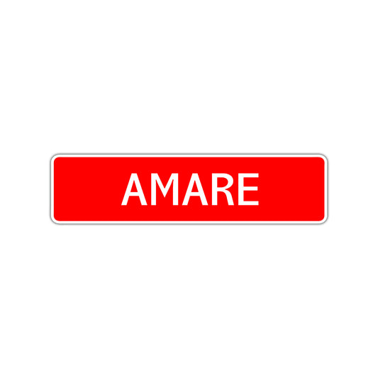 Amare Street Sign Children Name Room Plate