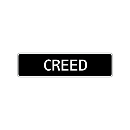 Creed Street Sign Children Name Room Plate