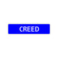 Creed Street Sign Children Name Room Plate