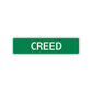 Creed Street Sign Children Name Room Plate