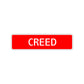 Creed Street Sign Children Name Room Plate