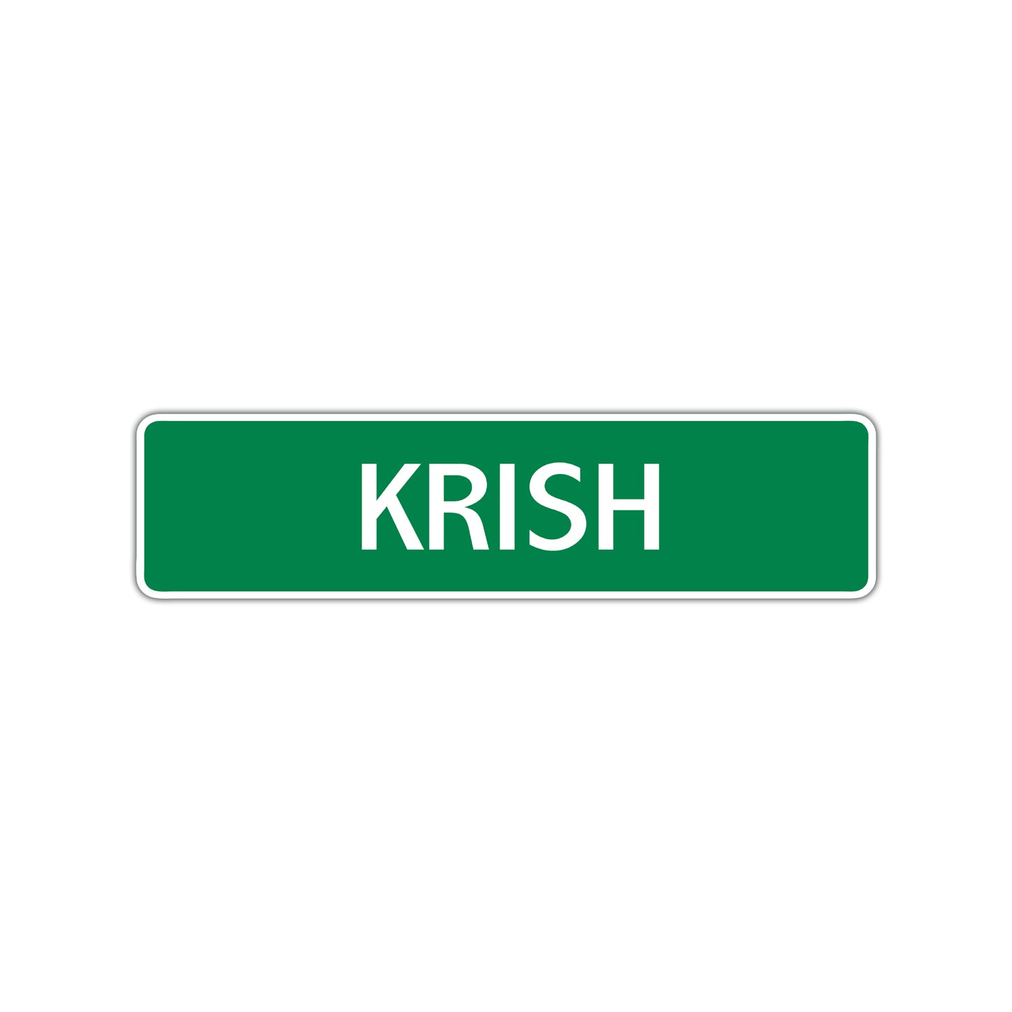 Krish Street Sign Children Name Room Plate