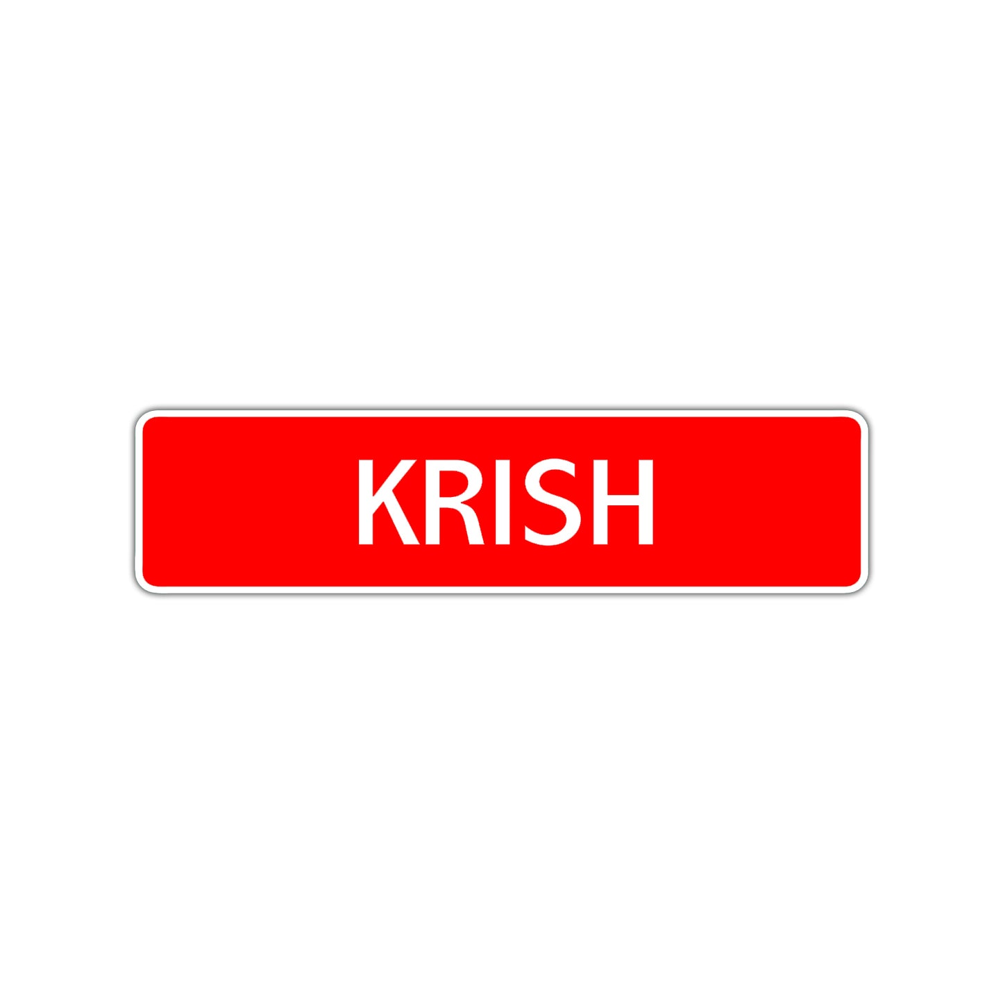 Krish Street Sign Children Name Room Plate
