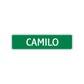Camilo Street Sign Children Name Room Plate