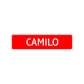 Camilo Street Sign Children Name Room Plate