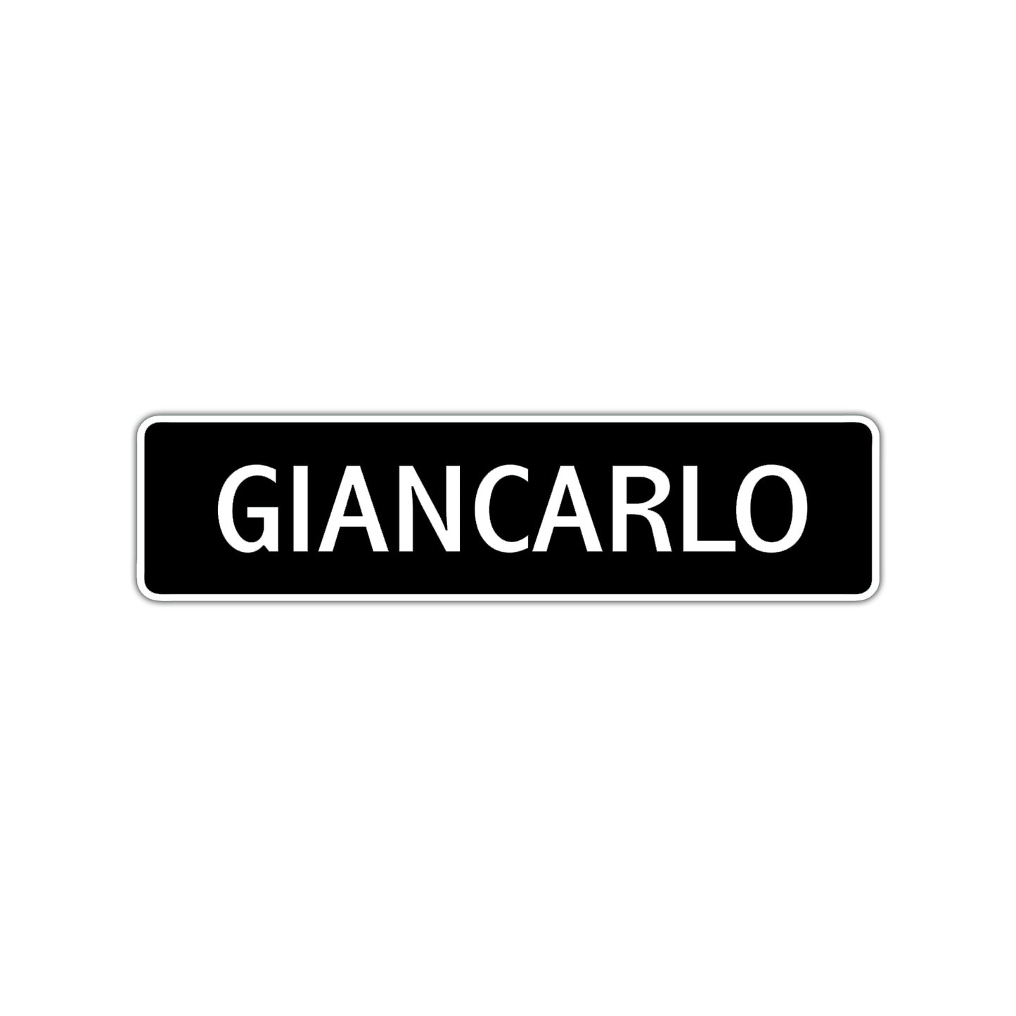 Giancarlo Street Sign Children Name Room Plate