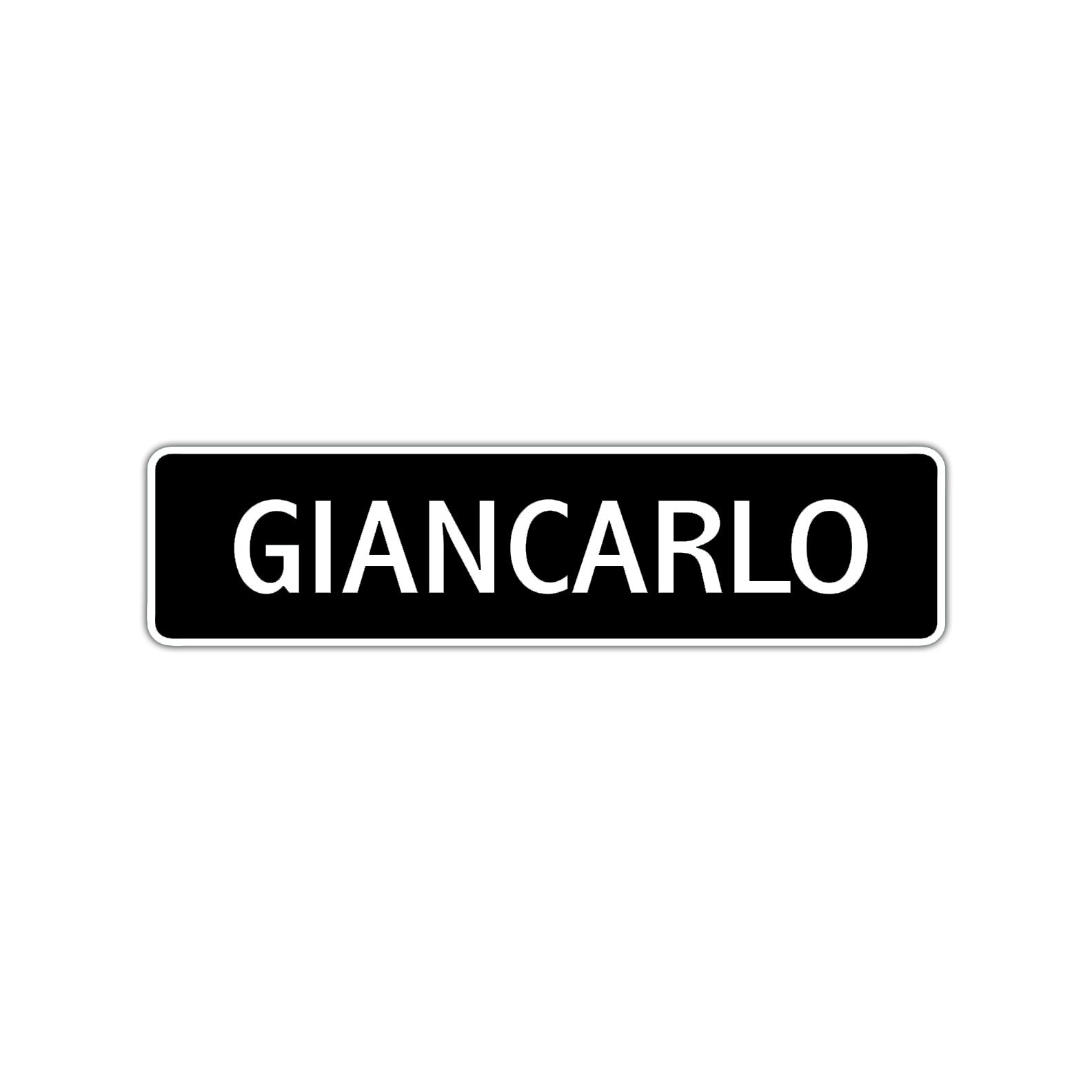 Giancarlo Street Sign Children Name Room Plate