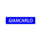 Giancarlo Street Sign Children Name Room Plate