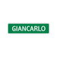 Giancarlo Street Sign Children Name Room Plate