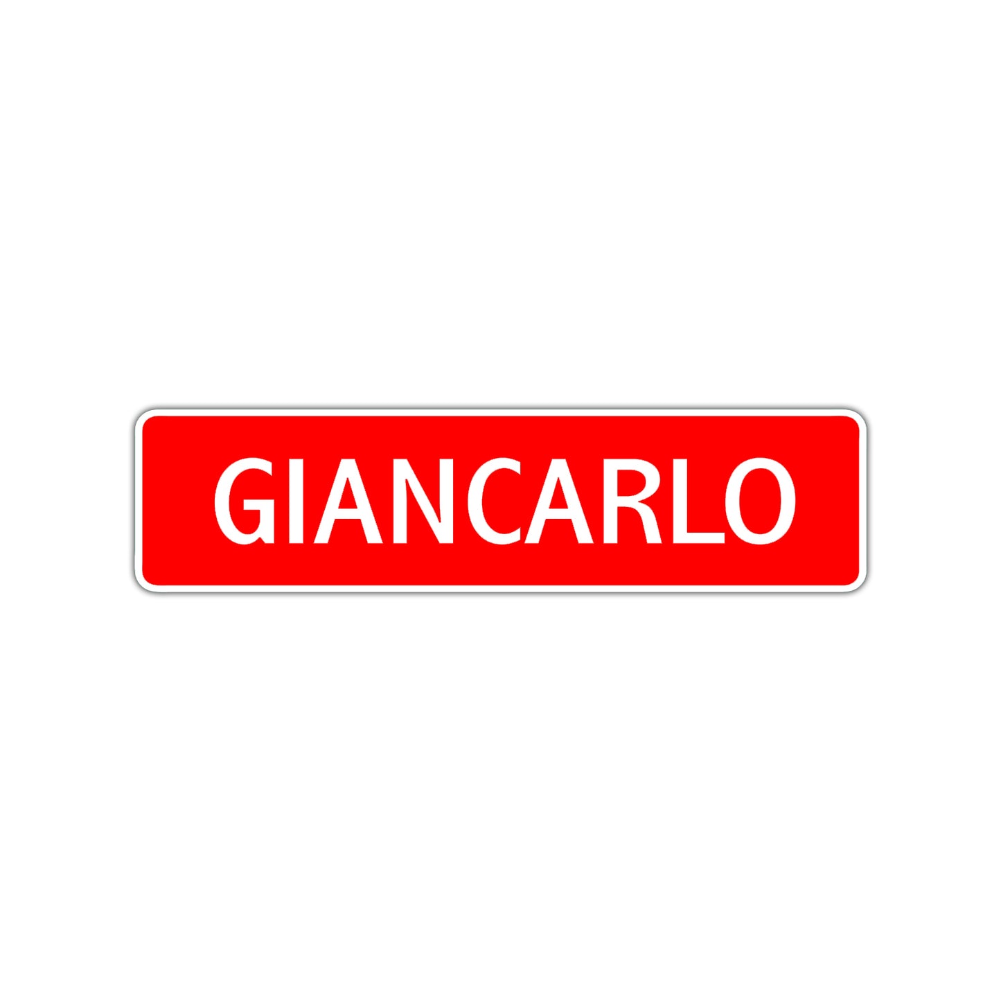 Giancarlo Street Sign Children Name Room Plate