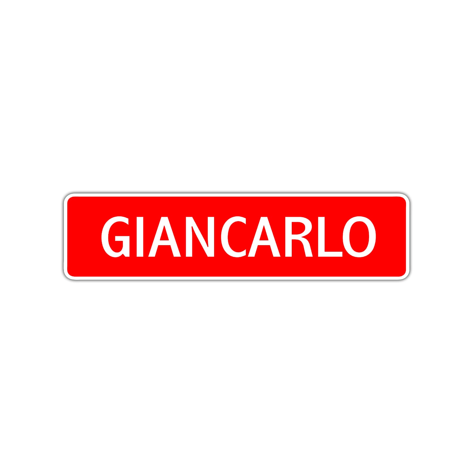 Giancarlo Street Sign Children Name Room Plate