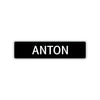 Anton Street Sign Children Name Room Plate