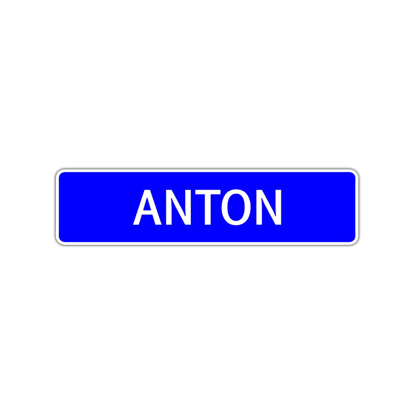 Anton Street Sign Children Name Room Plate