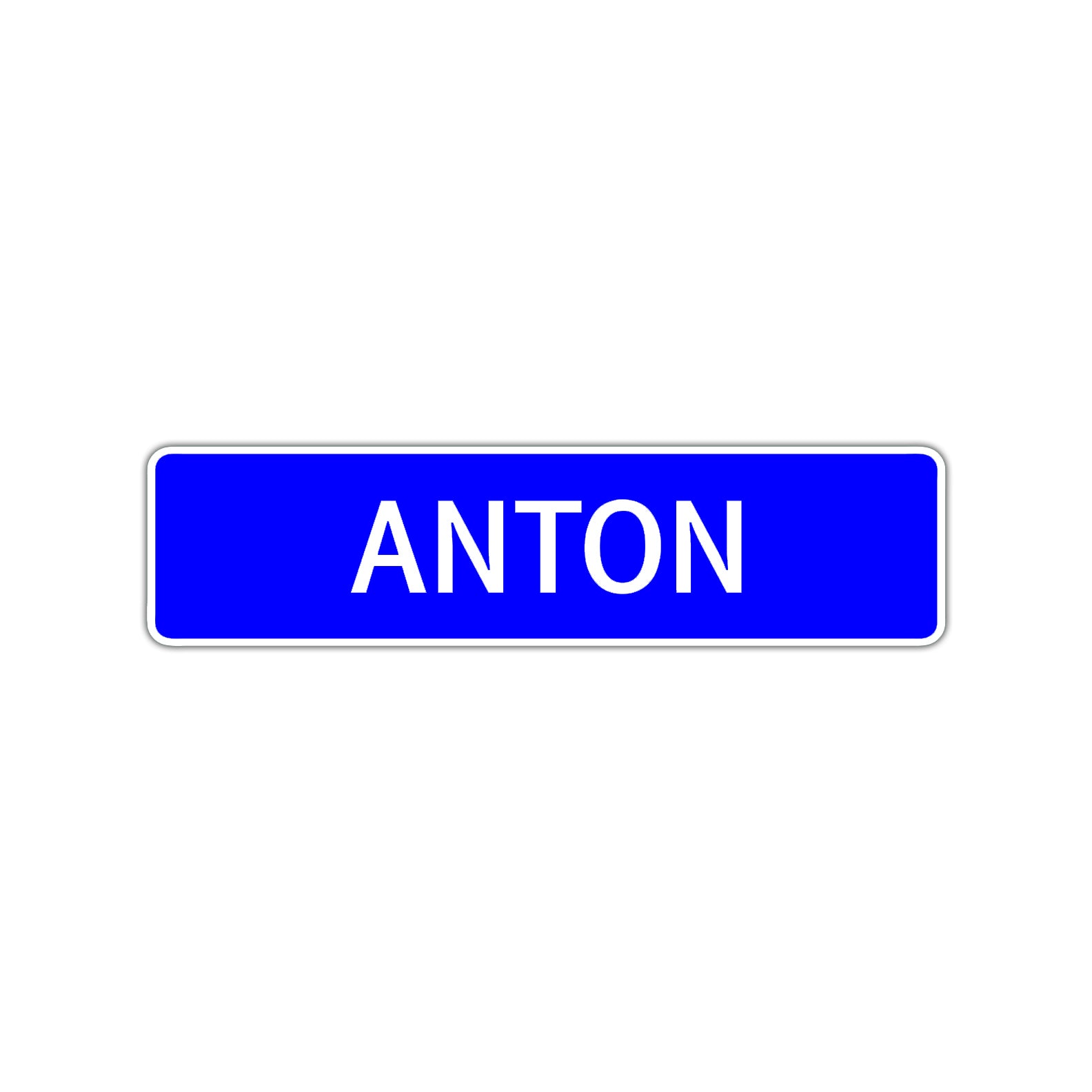 Anton Street Sign Children Name Room Plate
