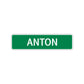 Anton Street Sign Children Name Room Plate
