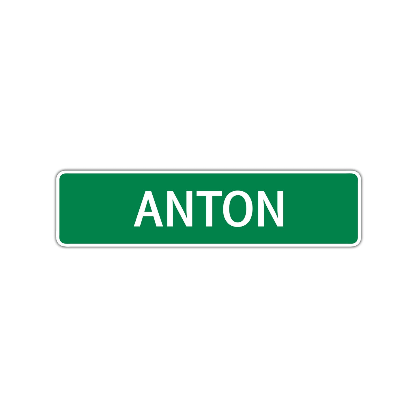 Anton Street Sign Children Name Room Plate