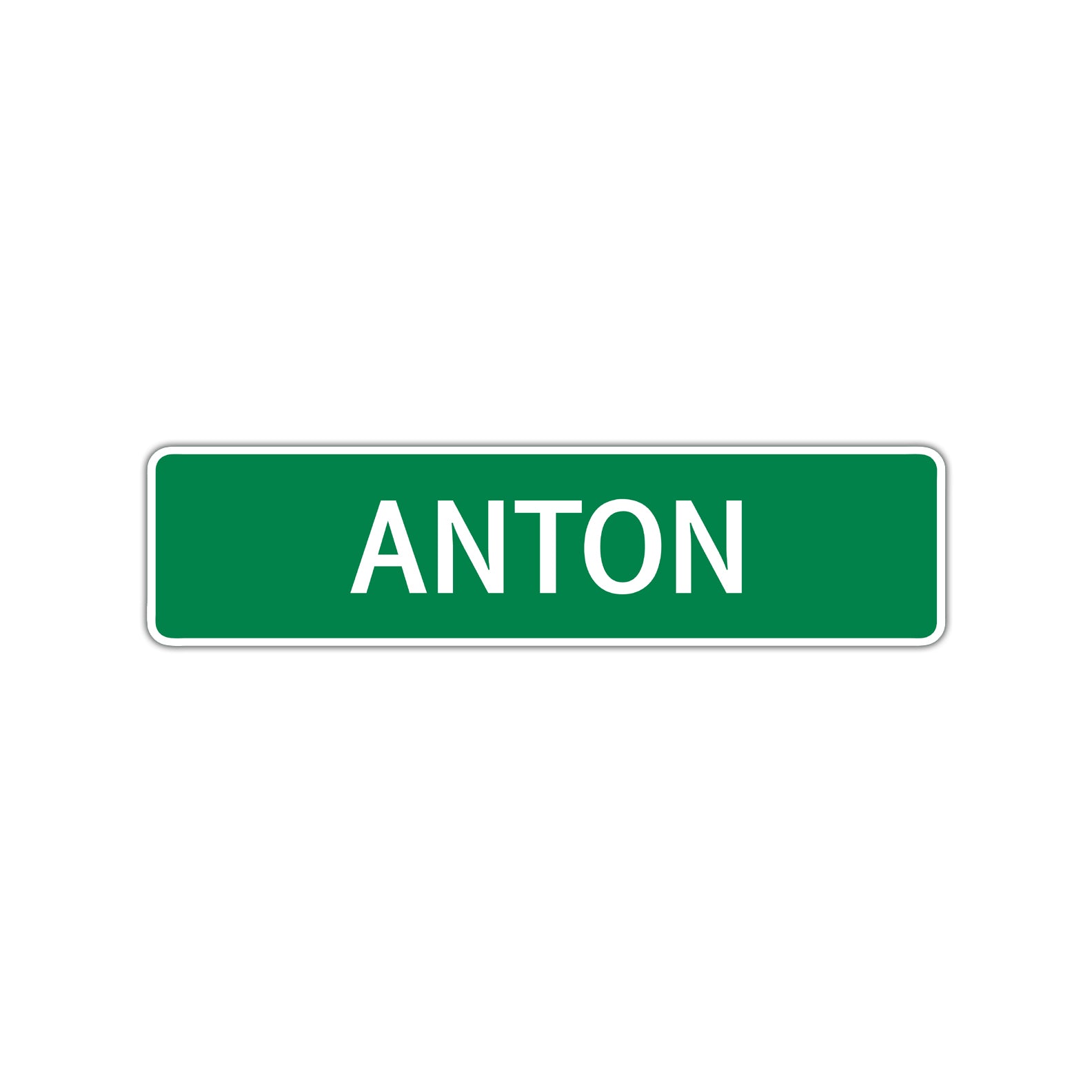 Anton Street Sign Children Name Room Plate
