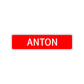 Anton Street Sign Children Name Room Plate
