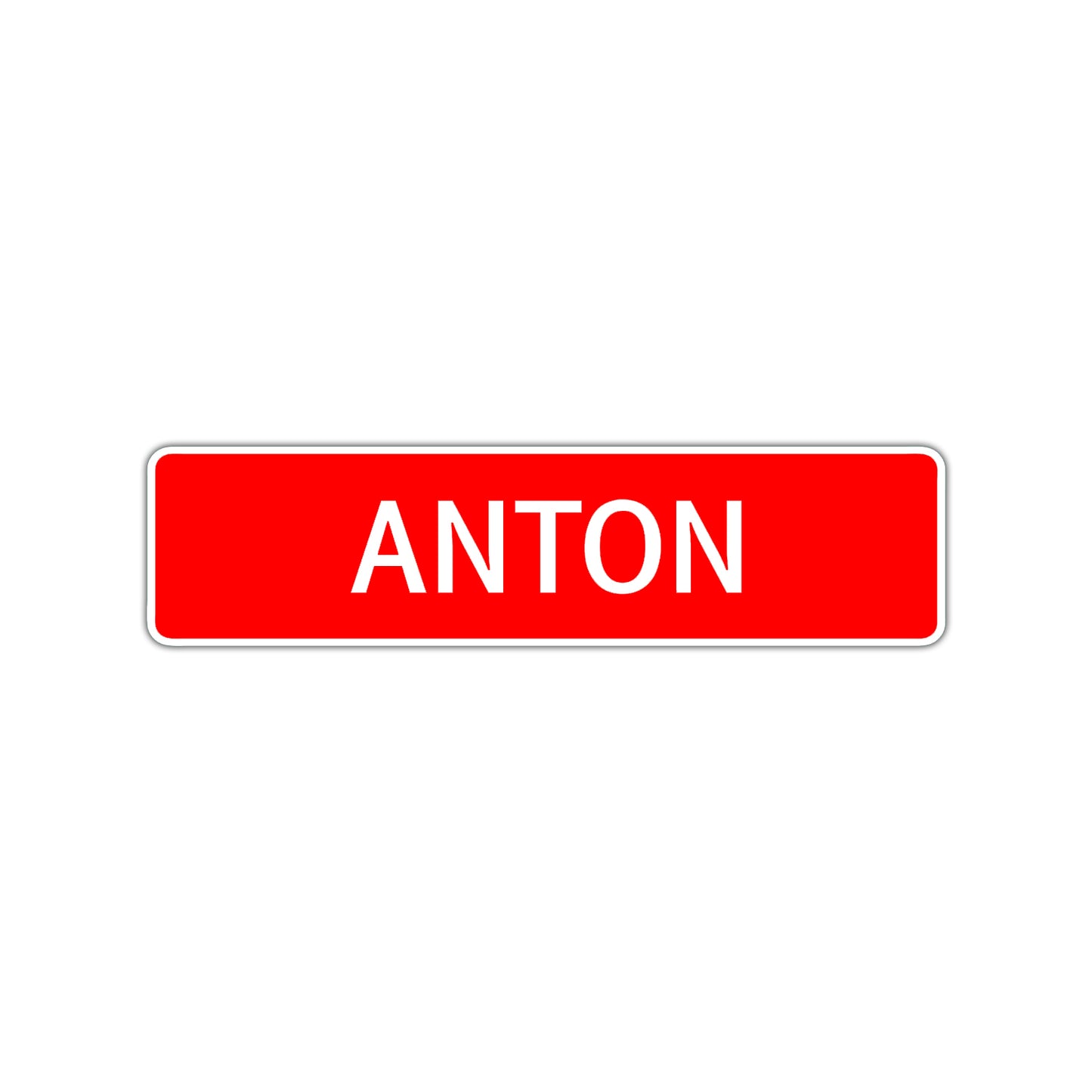 Anton Street Sign Children Name Room Plate