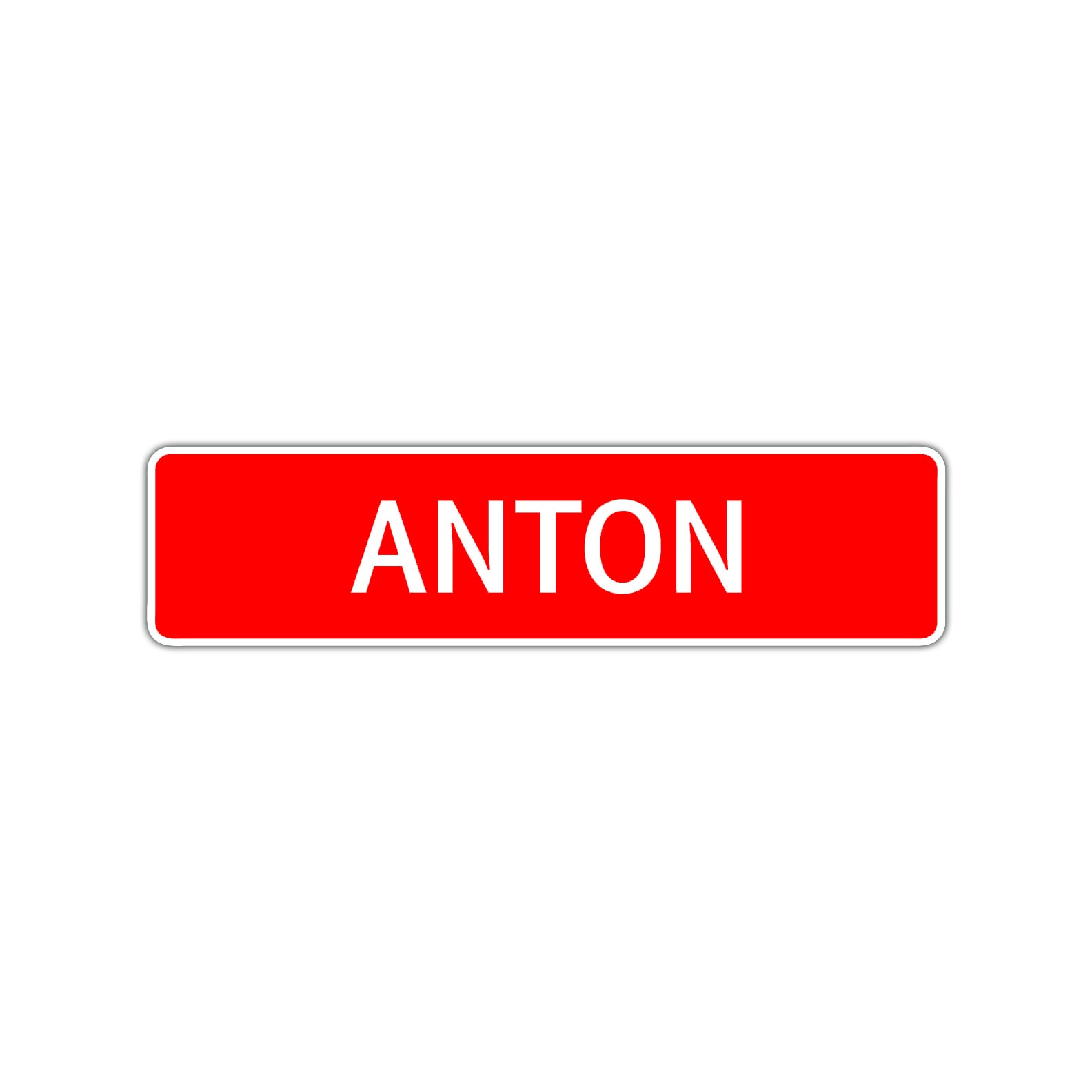 Anton Street Sign Children Name Room Plate