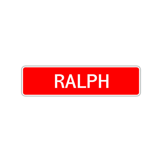 Ralph Street Sign Children Name Room Plate