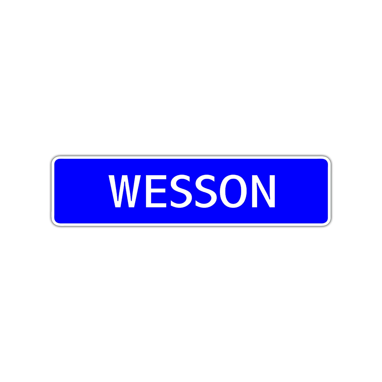 Wesson Street Sign Children Name Room Plate