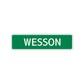 Wesson Street Sign Children Name Room Plate