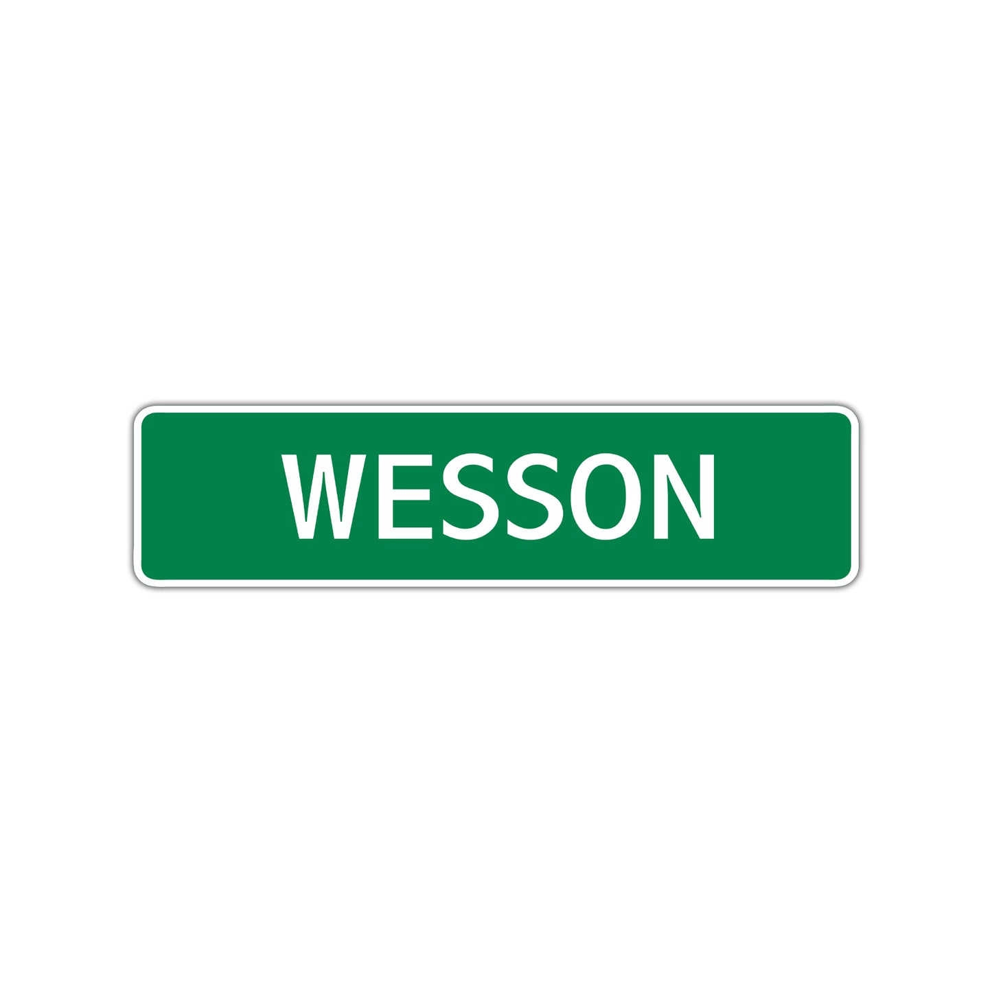Wesson Street Sign Children Name Room Plate