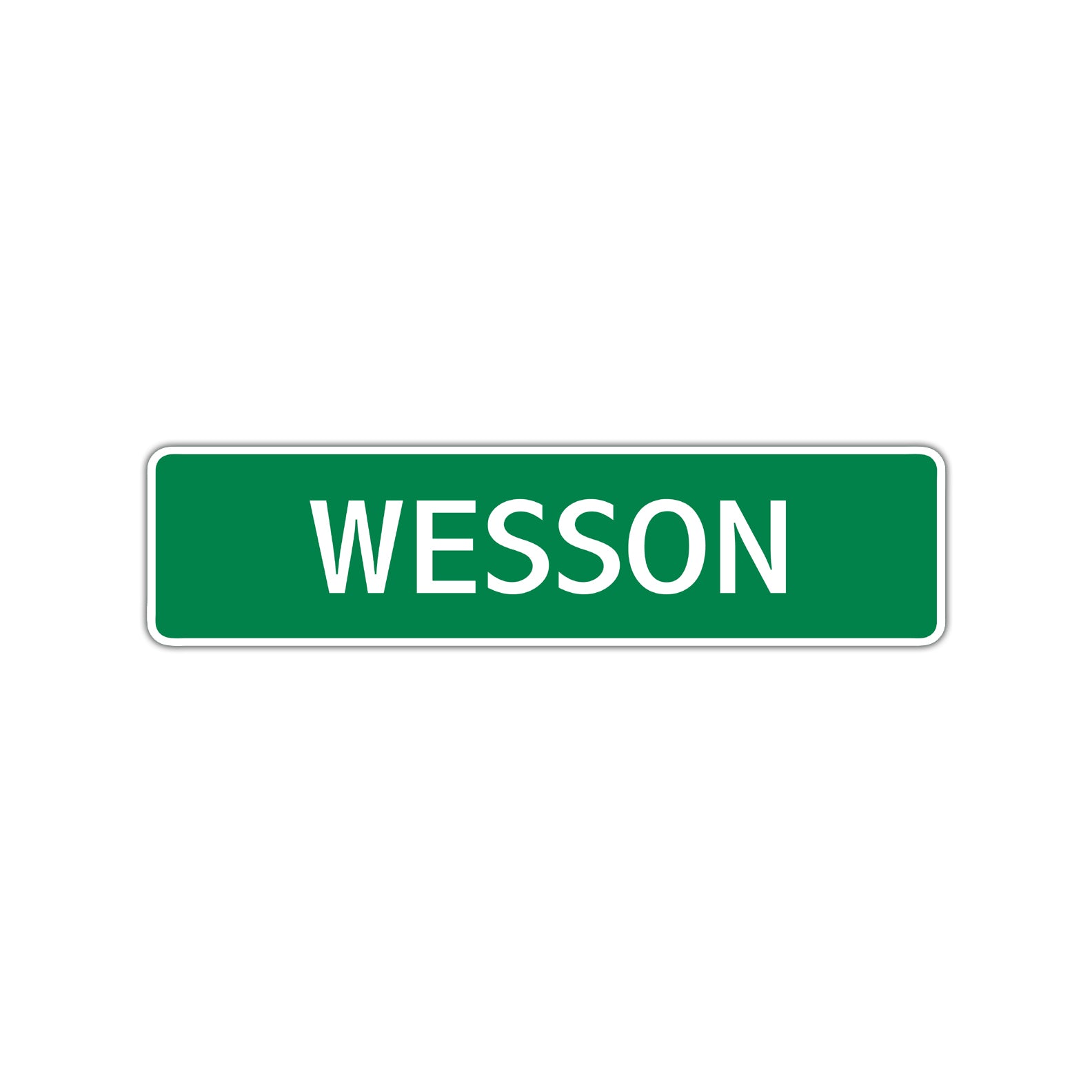 Wesson Street Sign Children Name Room Plate