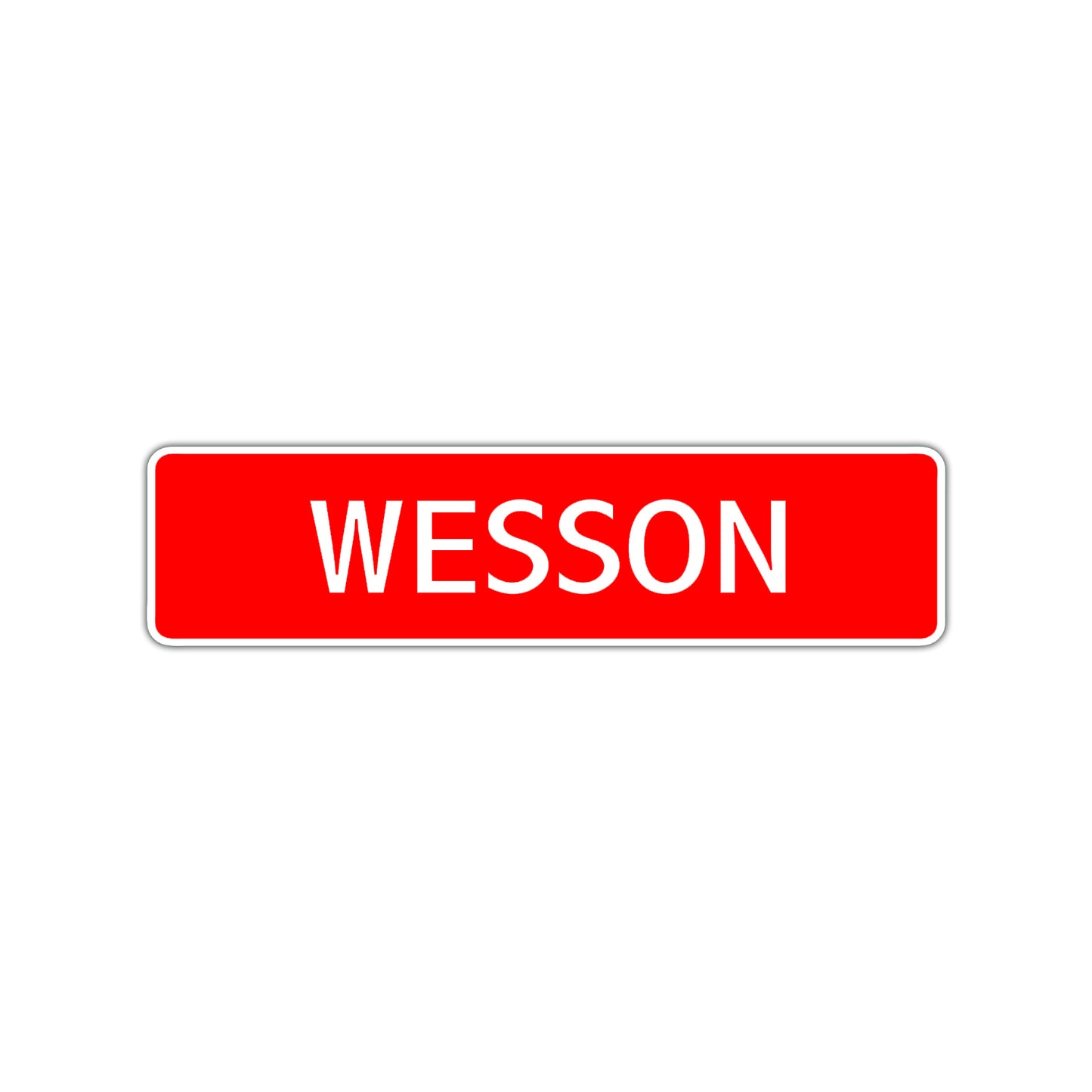 Wesson Street Sign Children Name Room Plate