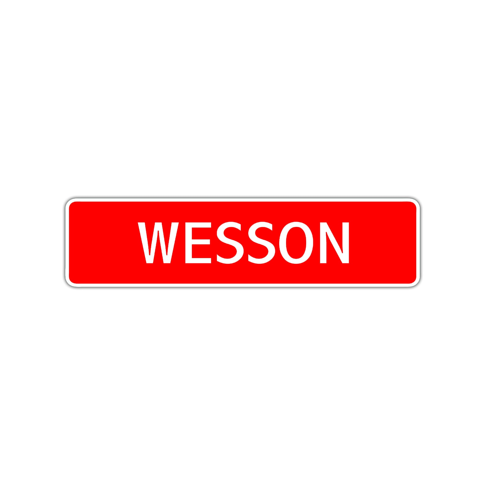 Wesson Street Sign Children Name Room Plate