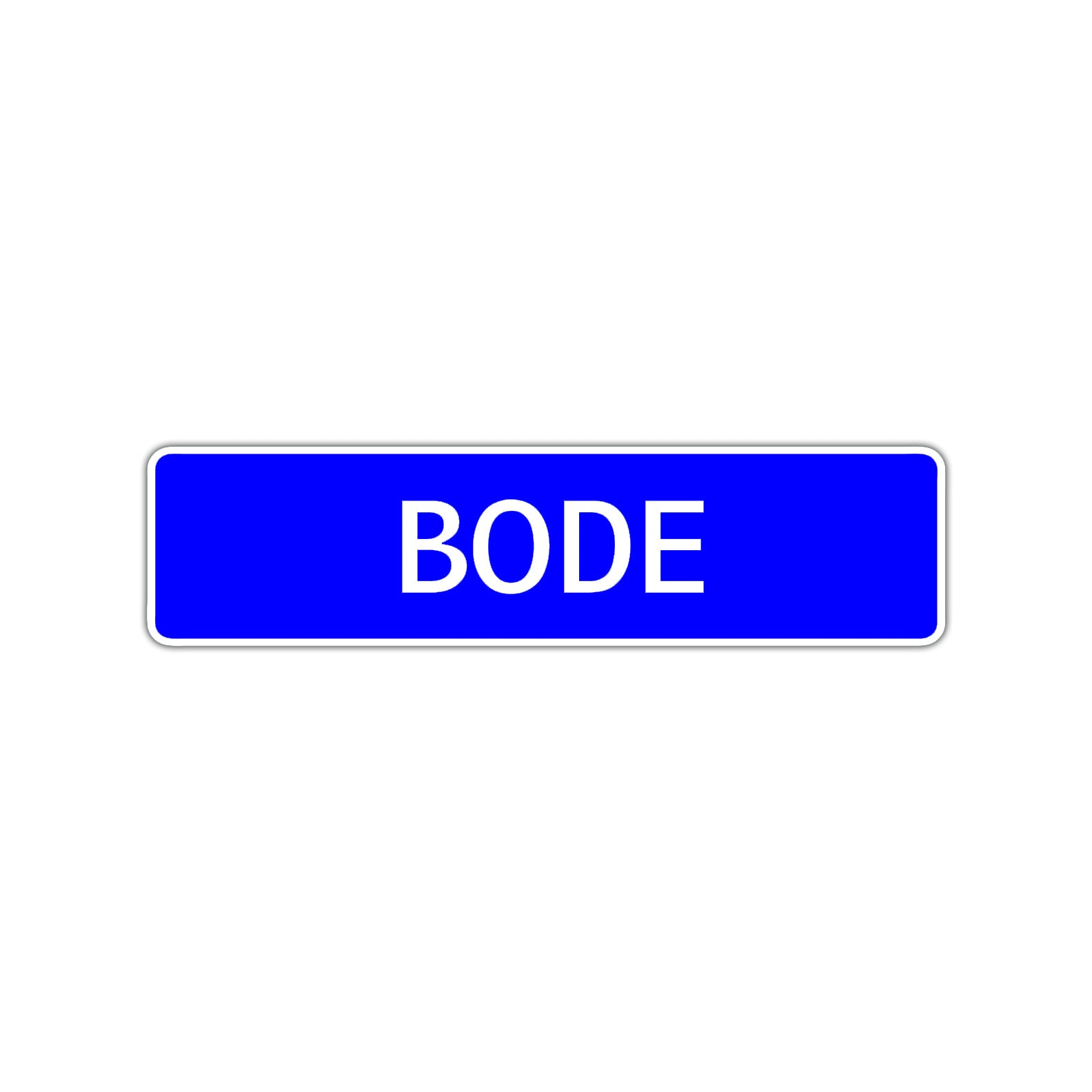 Bode Street Sign Children Name Room Plate