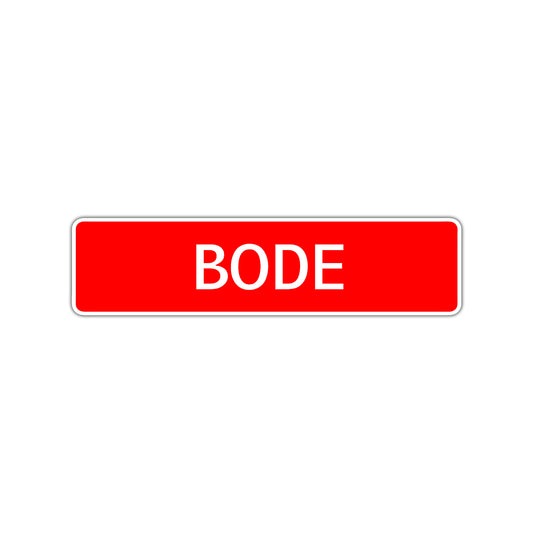 Bode Street Sign Children Name Room Plate