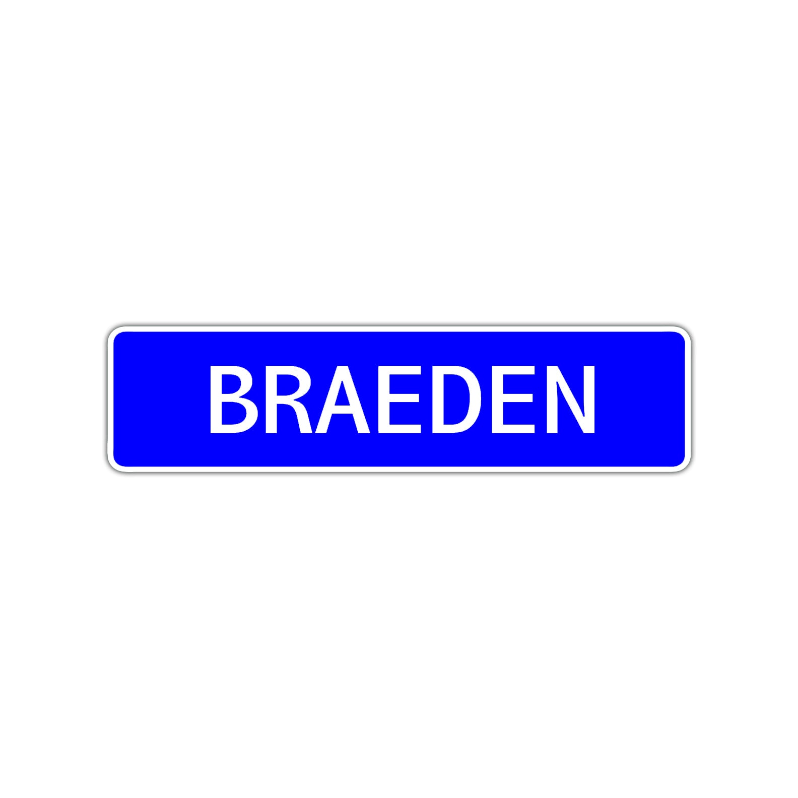 Braeden Street Sign Children Name Room Plate