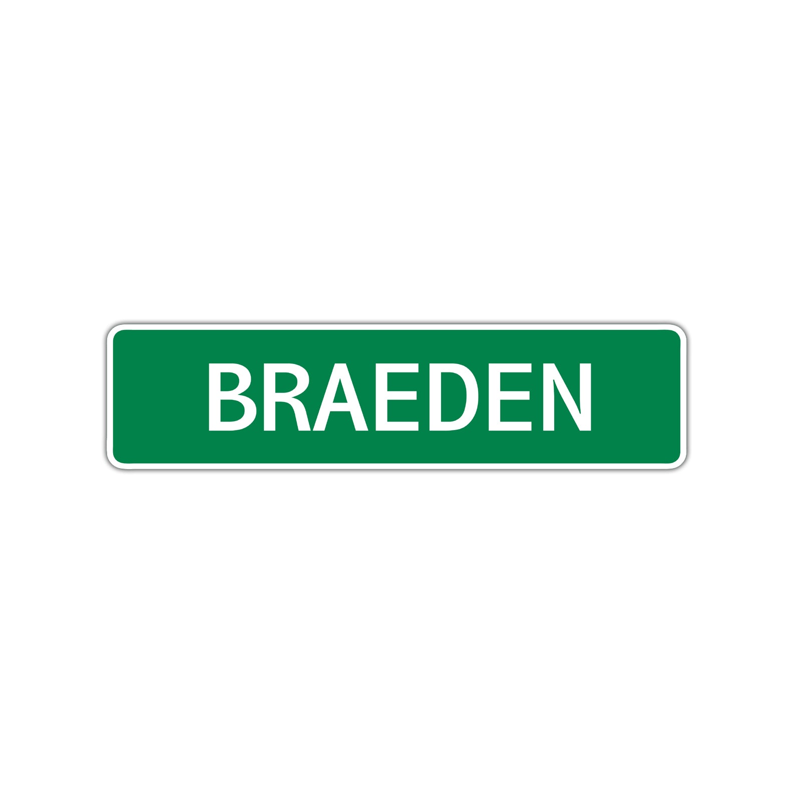 Braeden Street Sign Children Name Room Plate