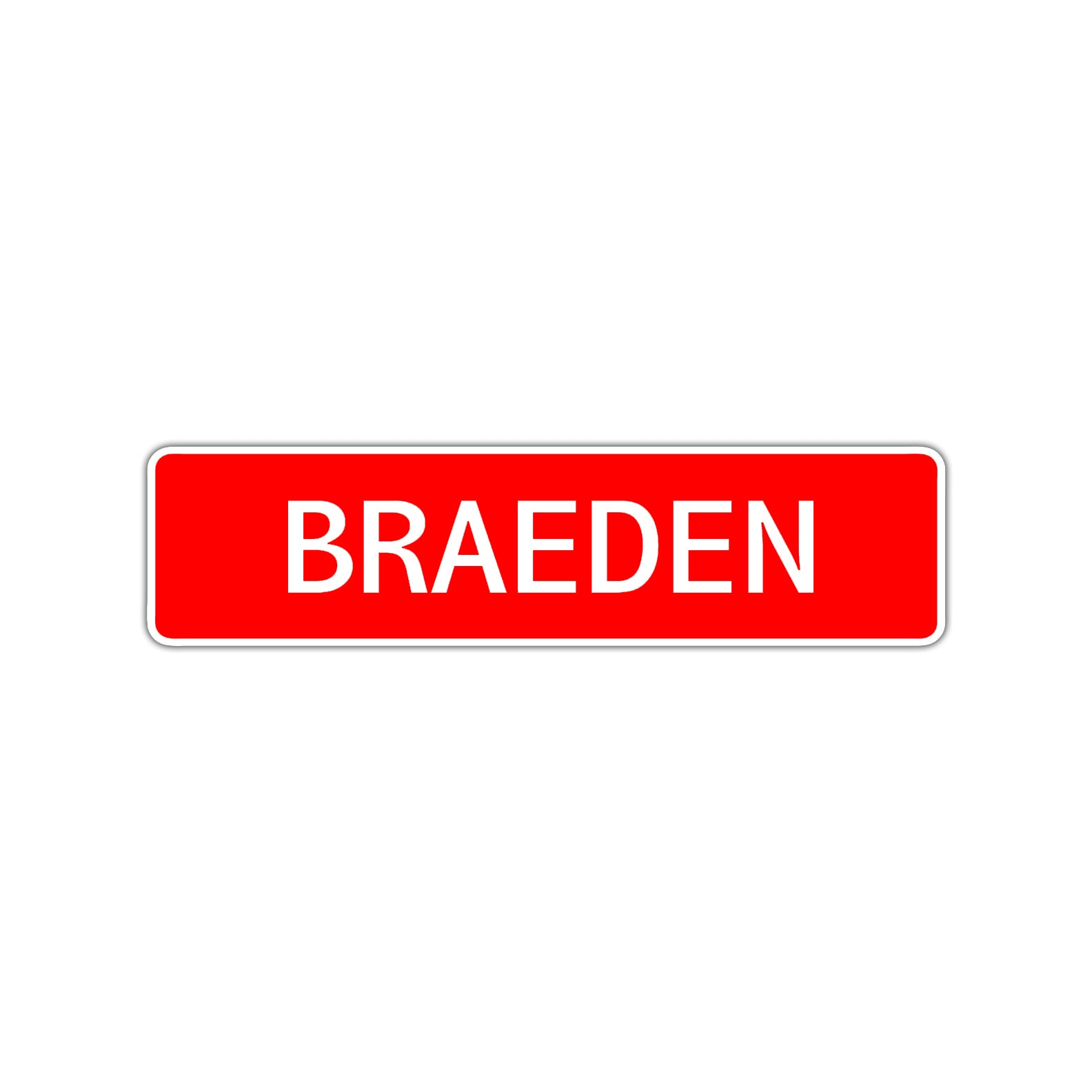 Braeden Street Sign Children Name Room Plate