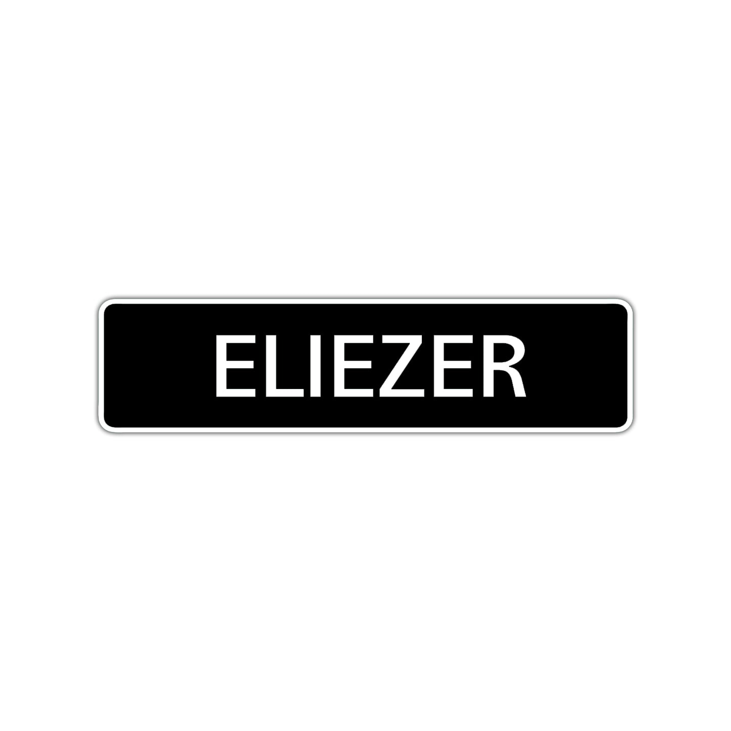 Eliezer Street Sign Children Name Room Plate