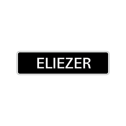 Eliezer Street Sign Children Name Room Plate