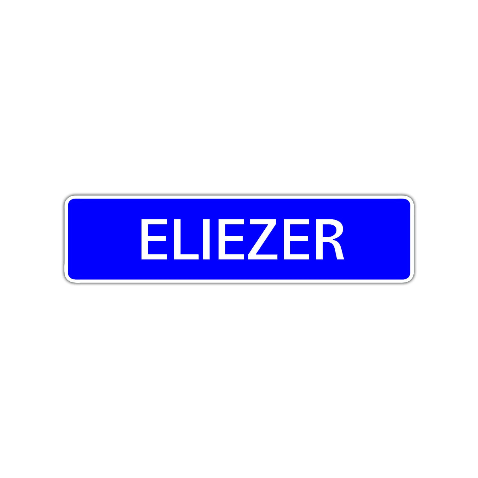 Eliezer Street Sign Children Name Room Plate