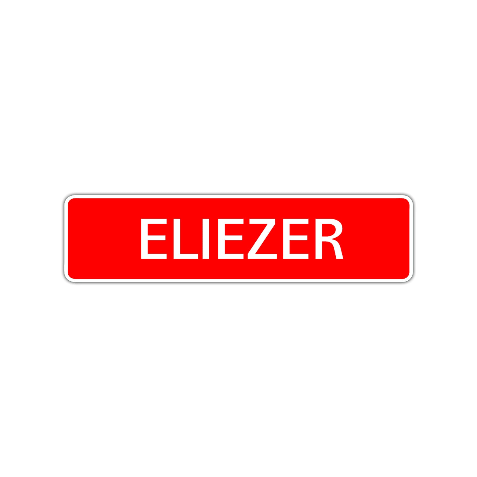 Eliezer Street Sign Children Name Room Plate