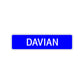 Davian Street Sign Children Name Room Plate