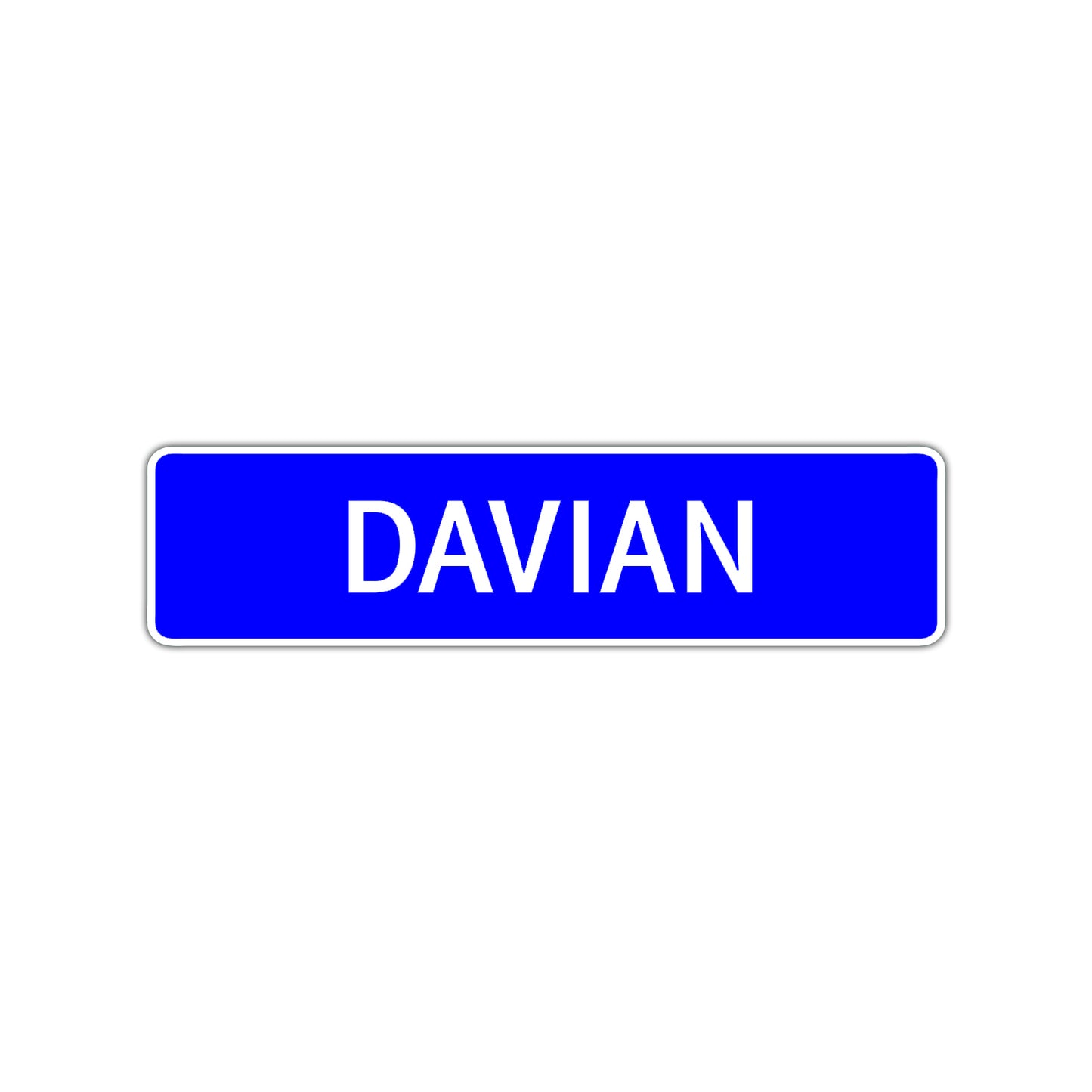 Davian Street Sign Children Name Room Plate