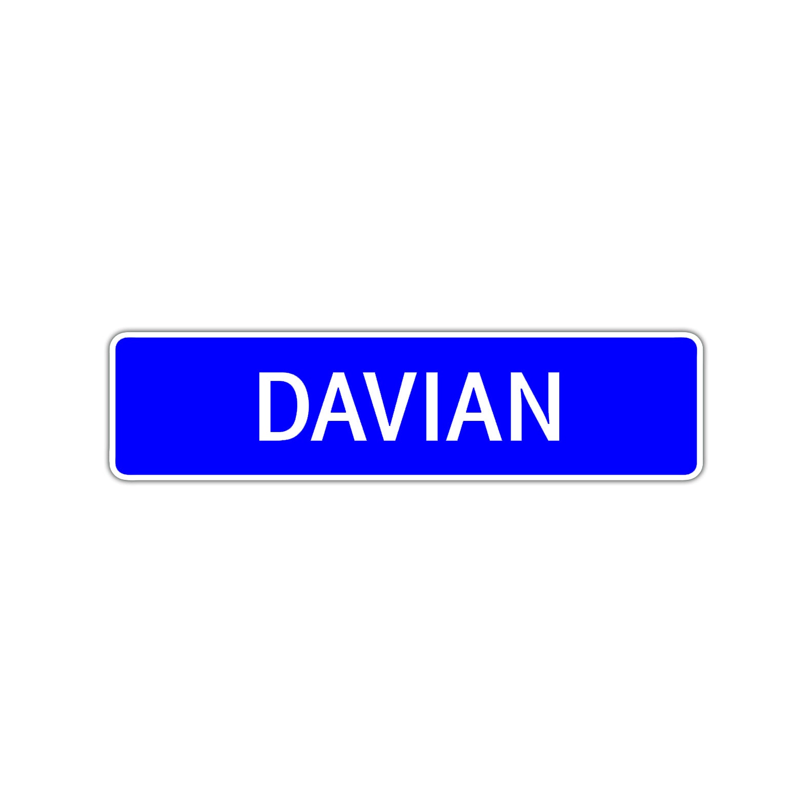 Davian Street Sign Children Name Room Plate