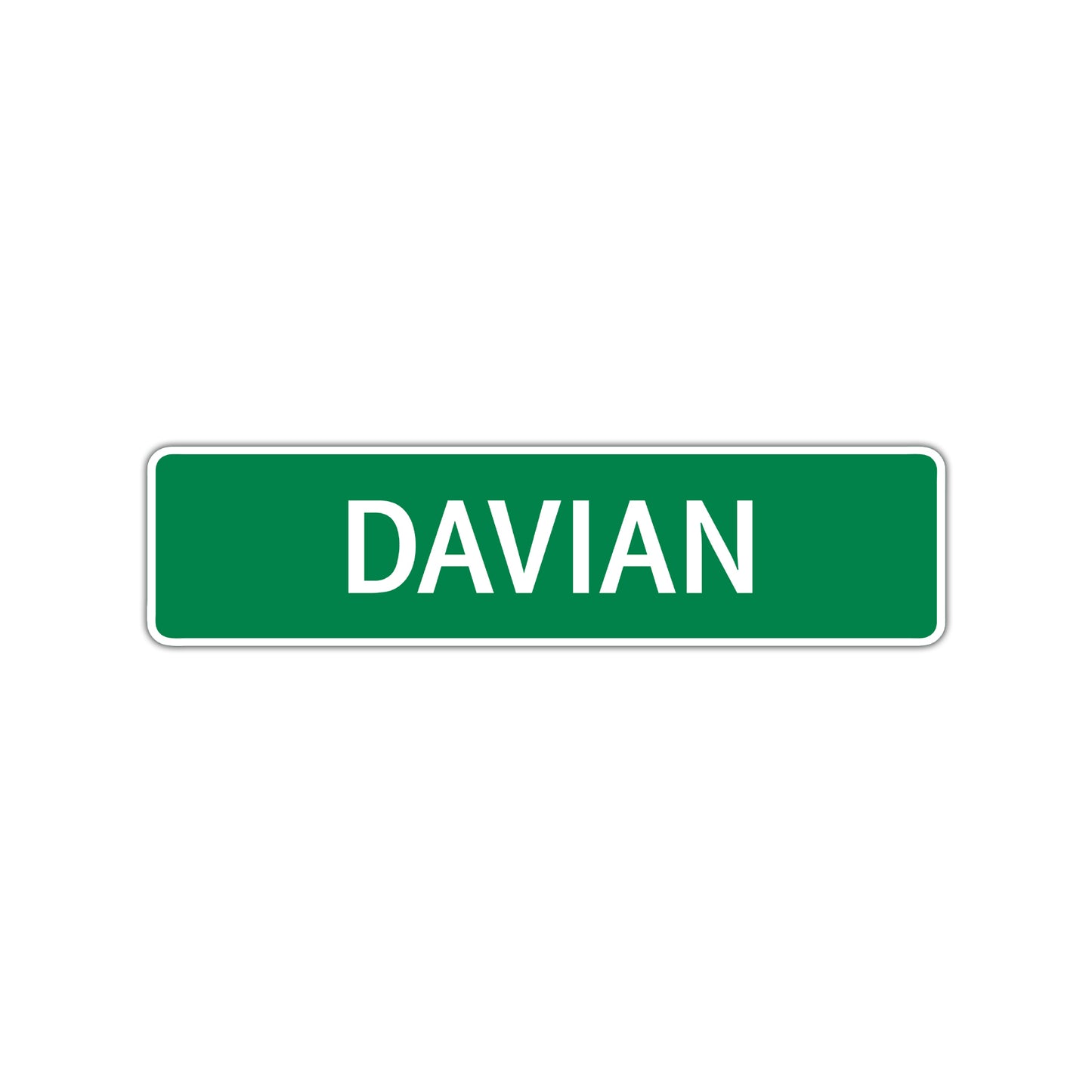 Davian Street Sign Children Name Room Plate
