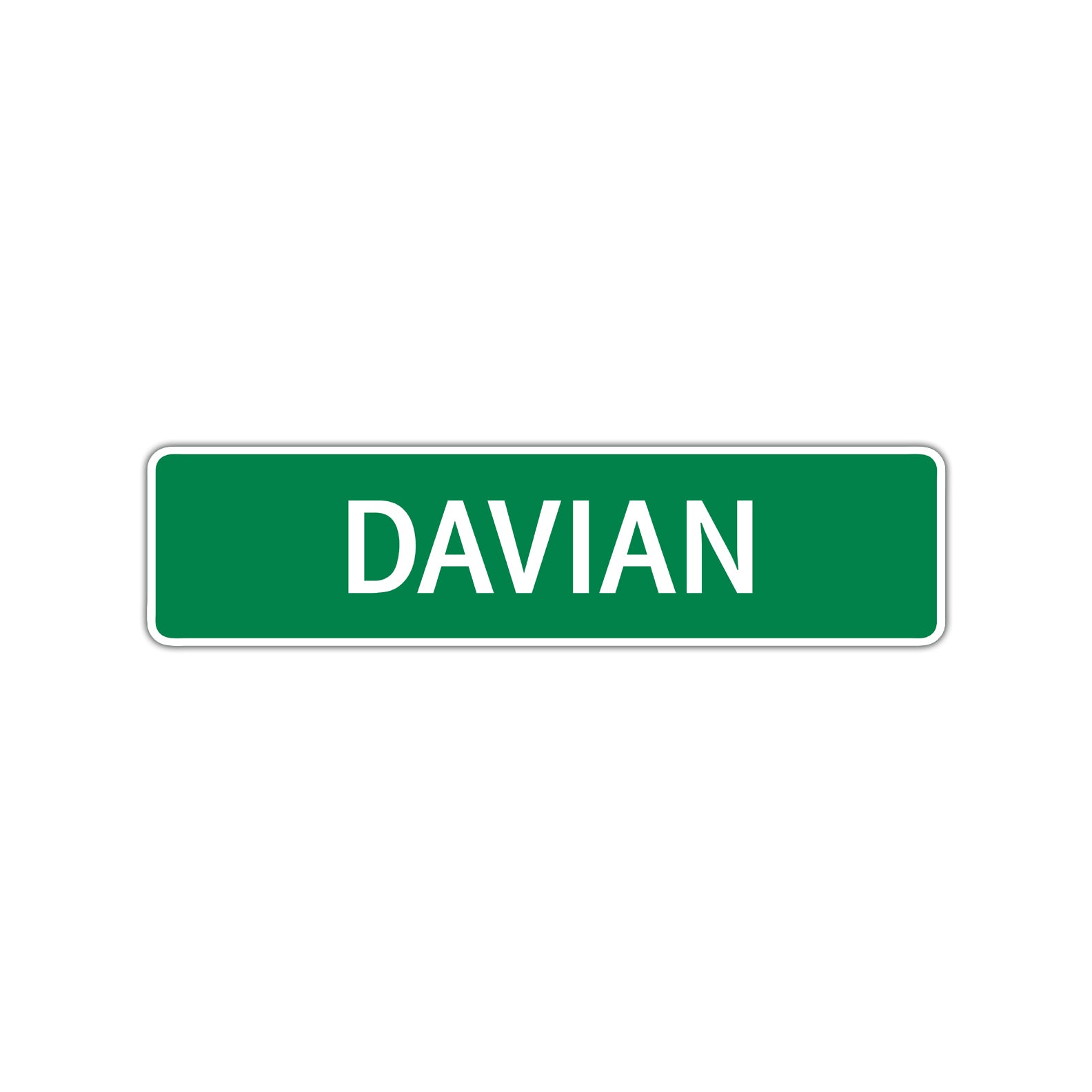 Davian Street Sign Children Name Room Plate