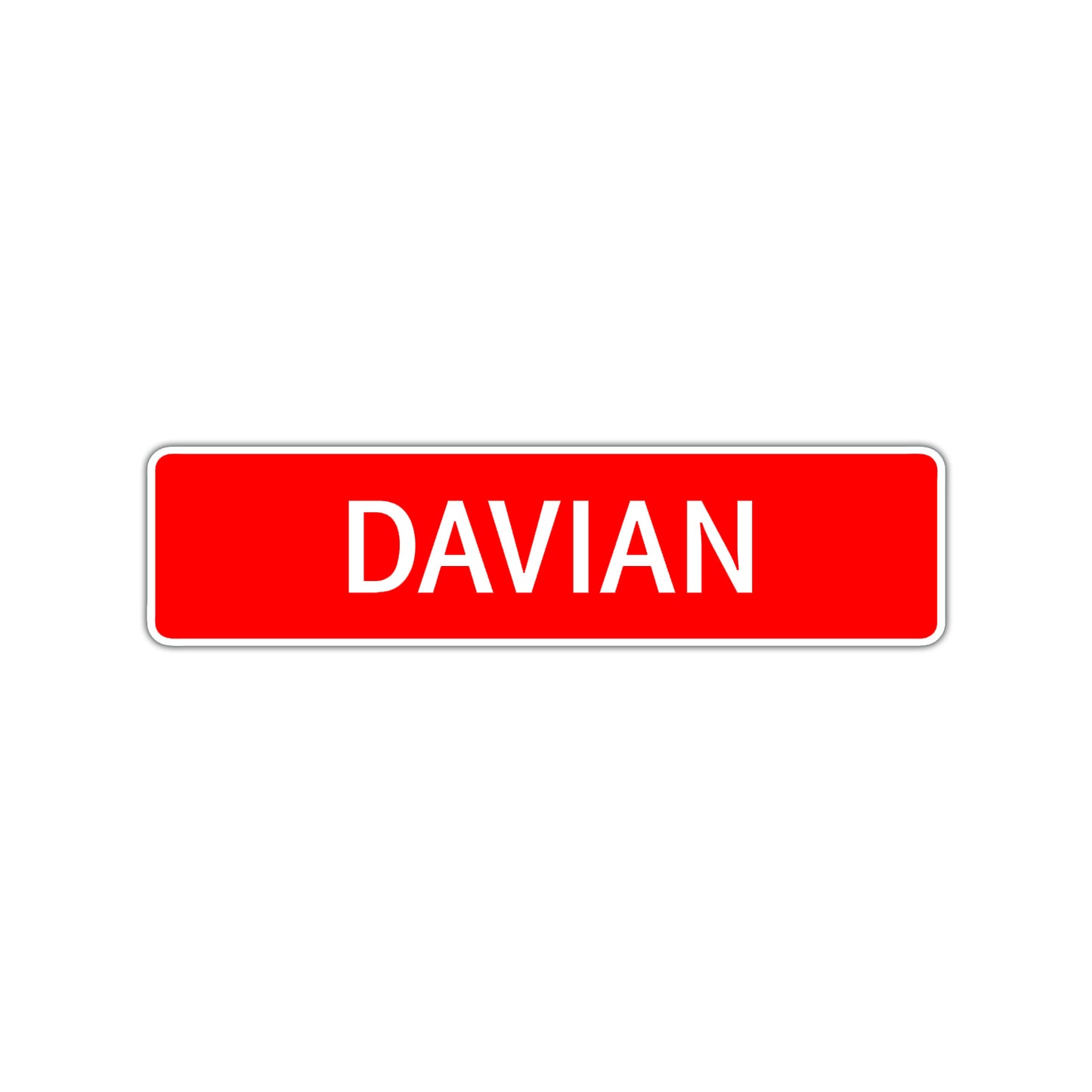 Davian Street Sign Children Name Room Plate