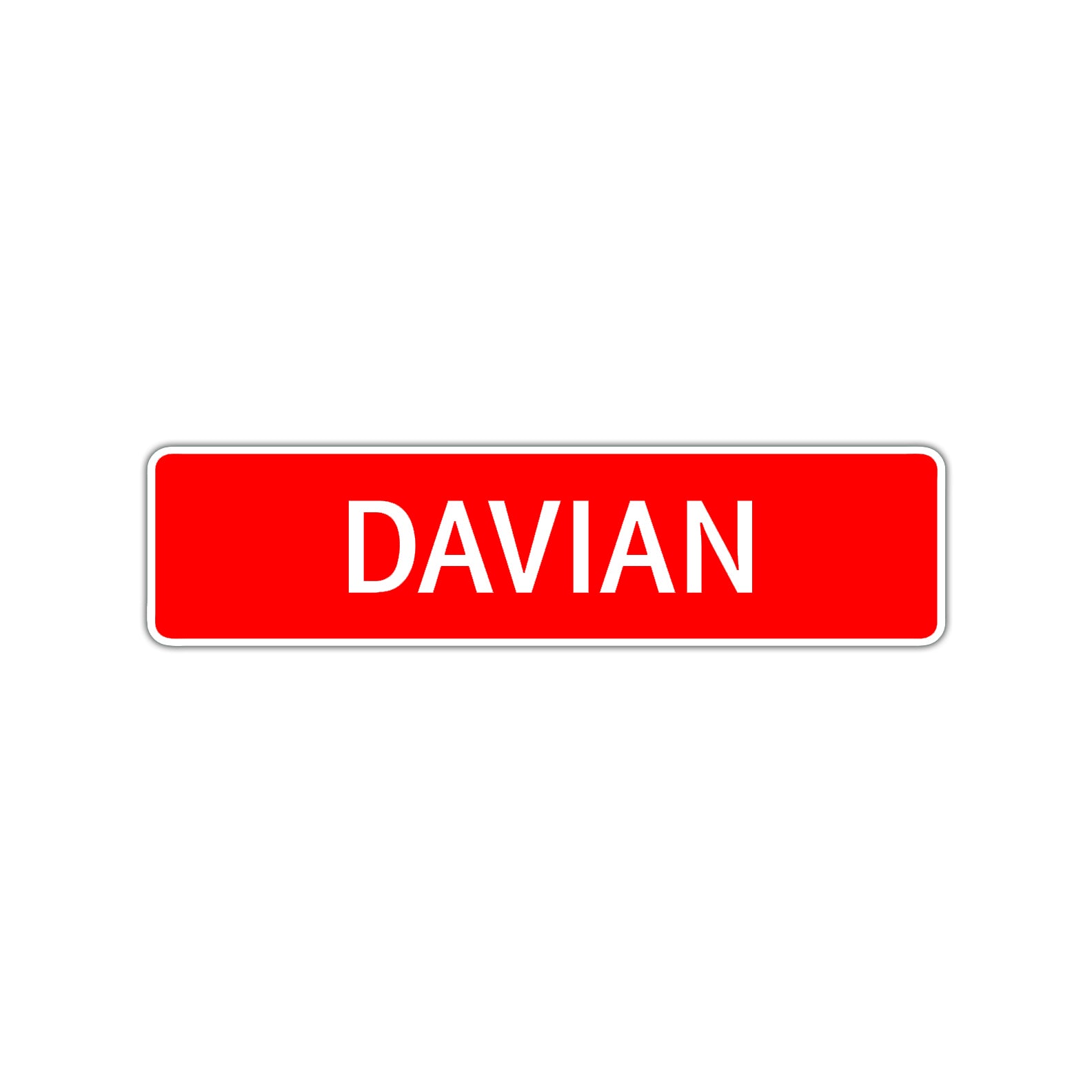 Davian Street Sign Children Name Room Plate