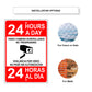 24 hours video camera surveillance no trespassing aluminum metal sign
